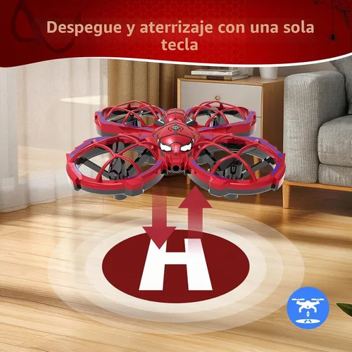 Vista 6 de Spider Mini Drone para niños principiantes – Lanzar para volar RC Quadcopter con luces LED, 2 baterías, sin cabeza, modo de 3 velocidades, giros 3D
