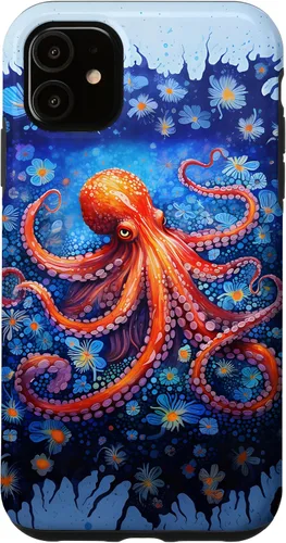 Vista 8 de Funda con diseño de criatura marina de pulpo Kraken para iPhone 17