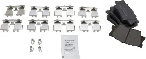 Vista 9 de TRQ Kit de pastillas de freno delanteras y traseras y rotores Kit de productos químicos de freno Pastillas de freno Rotor de freno de cerámica