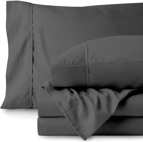 Vista 6 de 500TC Hoja de Super Calidad Ropa De Cama fija 100% algodón egipcio 4pc Set 24" pulgadas bolsillo extra profundo