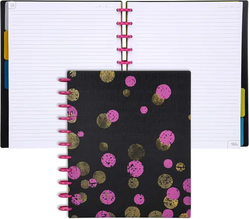 Vista 12 de Talia - Cuadernos de notas con tapas, planificador, personalizables, (Rosa de los 90, Junior (5.5 pulgadas x 8.5 pulgadas))