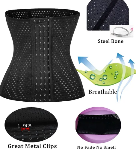 Vista 5 de Entrenador de cintura Cincher Body Shaper Sport Entrenamiento para reloj de arena 6 unids Hueso de acero más alta compresión
