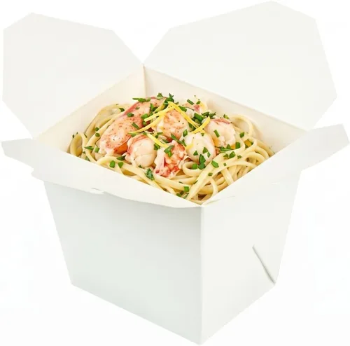 Vista 2 de Restaurantware Cajas para llevar comida china: 25 paquetes de 16 onzas, recipientes desechables para llevar, resistentes a la grasa, recipientes