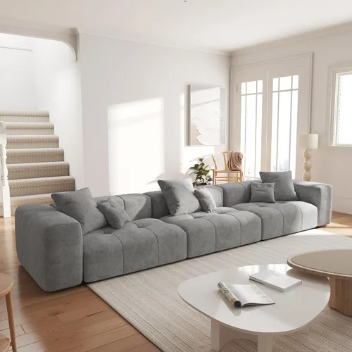 Vista 27 de JACH Sofás seccionales de 2 plazas, sofá moderno de oficina, sofá modular de dos plazas, sofá cama acogedor para apartamento, dormitorio, sala
