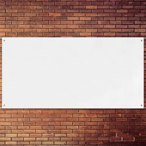 Vista 24 de Zonon Pancartas grandes en blanco y letreros de tela Oxford de poliéster para decorar con cuerda colgante para pared interior y exterior, carteles