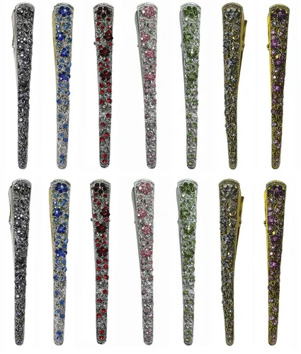 Vista 30 de NM110-2-6d1 - Juego de 6 pinzas de metal resistentes para el cabello para mujeres y niñas