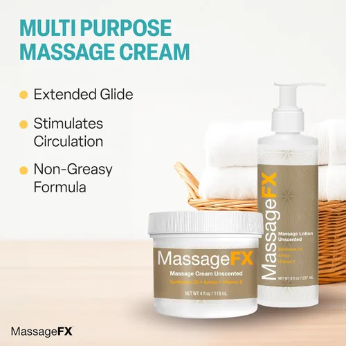 Vista 6 de Aceite de masaje de Massage FX - Aceite de semillas de girasol y almendras dulces 100% puro, vitamina E, hiedra, árnica y aloe, sin perfume