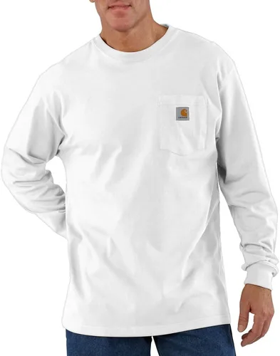 Vista 30 de Carhartt Camiseta de trabajo de manga larga con bolsillo para hombre Negro