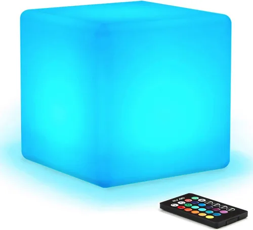 Vista 15 de Mr.Go Lámpara de ambiente de luz nocturna LED regulable de 4 pulgadas para niños y adultos, 16 colores RGB, 8 niveles de atenuación, 4 efectos