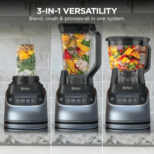 Vista 3 de Ninja UltraCrush Pro Sistema de cocina, 1500 W, licuadora de 72 onzas, plata, BP401