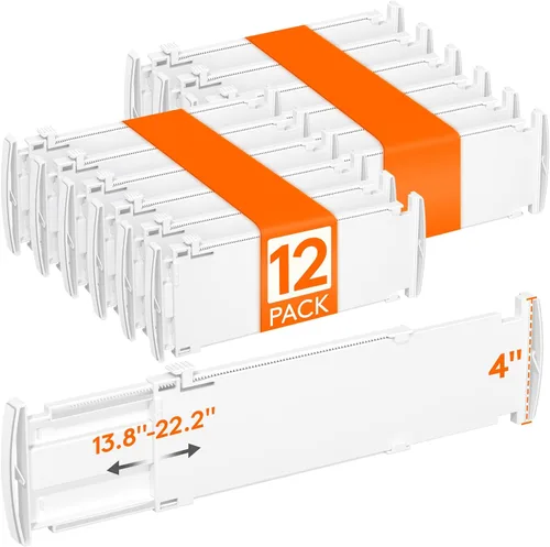Vista 18 de Lifewit - Paquete de 12 separadores de cajones de 4 pulgadas