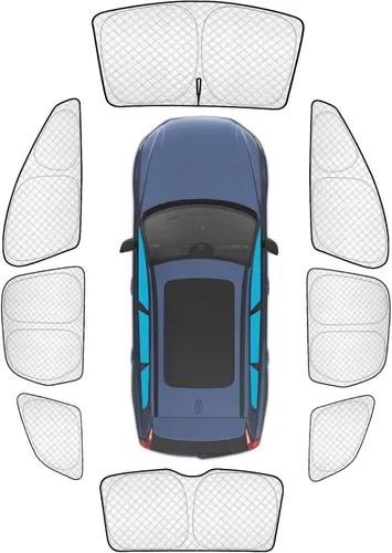 Vista 28 de KMF 6 piezas de parasoles gruesos para Mazda 3 Hatchback (No Sedán) 2014-2018 Accesorios, parasoles completos para parabrisas y ventanas de coche