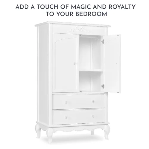 Vista 6 de Evolur Aurora Armoire, Queen, Frost