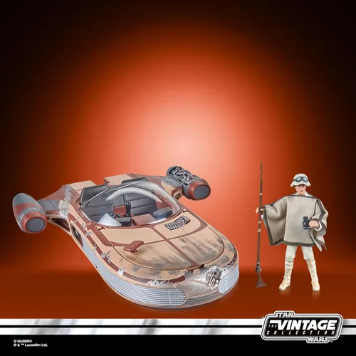 Vista 3 de Star Wars The Vintage Collection, vehículo Landspeeder con figura de Luke