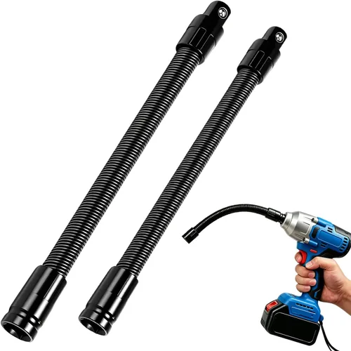 Vista 7 de Extensor de extensión de eje flexible de 1/2, extensor giratorio de 360° para trinquete y llave eléctrica, herramienta de accionamiento manual