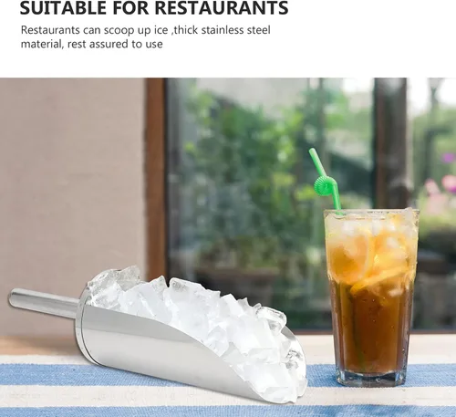 Vista 3 de Cabilock Cuchara de hielo de acero inoxidable pala de harina pala de grano de acero para té de arroz