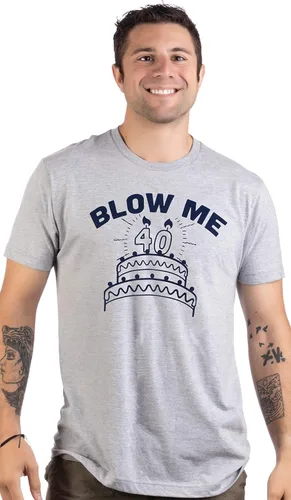 Vista 3 de Blow Me (40th Birthday Candles) Funny Offensive Inappropriate Sarcastic 40 Broma T-Shirt para hombres