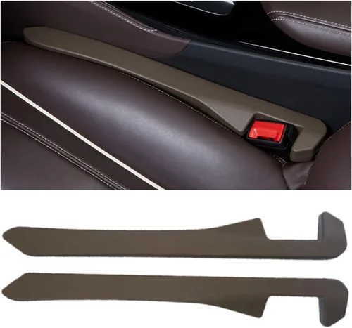 Vista 15 de 2 piezas de relleno de espacio para asiento de coche de piel sintética PU, bloqueador de caída para grietas de auto para rellenar el espacio lateral