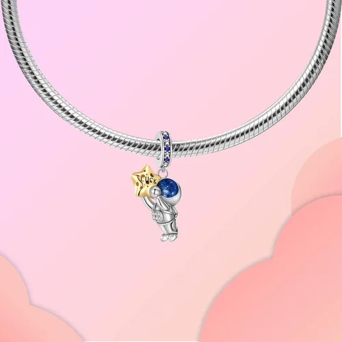 Vista 2 de LUXILLA Love You Best Friend Grandma Wife - Dije de corazón de plata de ley 925 para pulseras, collar, día de San Valentín, día de la madre, regalo