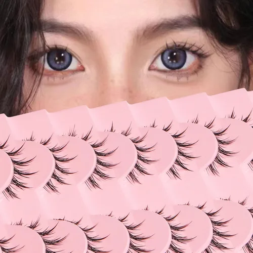 Vista 26 de Pestañas postizas de visón 3D, pestañas postizas naturales y finas, 0.59 pulgadas, pestañas largas y esponjosas, herramientas de maquillaje de ojos