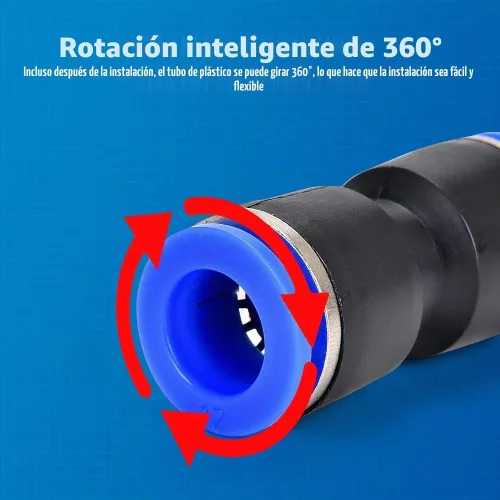 Vista 6 de 40 piezas de accesorios de manguera de aire de conexión rápida de 5/32 1/4 5/16 3/8 1/2 pulgadas Kit de accesorios de conexión neumática
