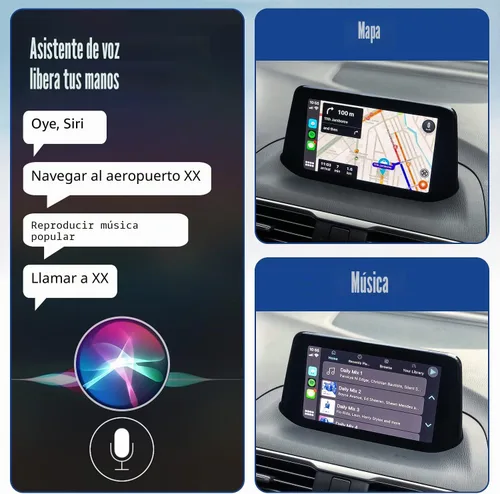Vista 6 de Kit de reajuste de Apple CarPlay y Android Auto para Mazda, TK78-66-9U0C Hub OEM Compatible con el sistema MZD Connect, adaptador Apple CarPlay
