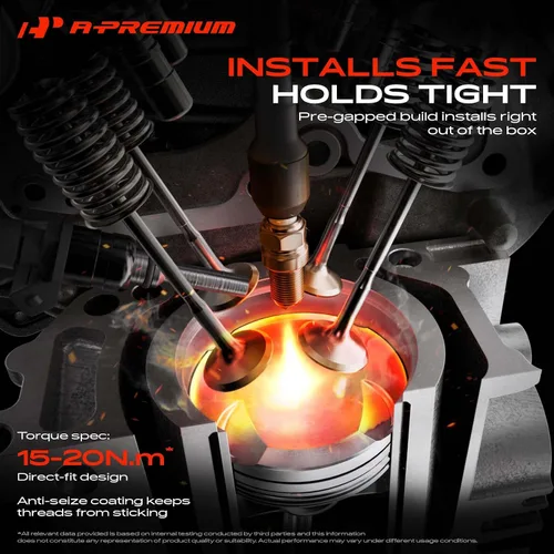 Vista 5 de A-Premium - Bujías iridio platino (4 unidades, cable fino, motor L4 de 1.5 litros) Compatible con Honda Civic 2017-2020 2023-2025, CR-V 2017-2022