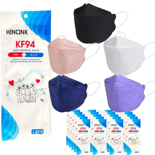 Vista 24 de Disposable Masks 10 Pack, 4-Layer Individually Wrapped Masks for Adults Adultos-colorido-a
