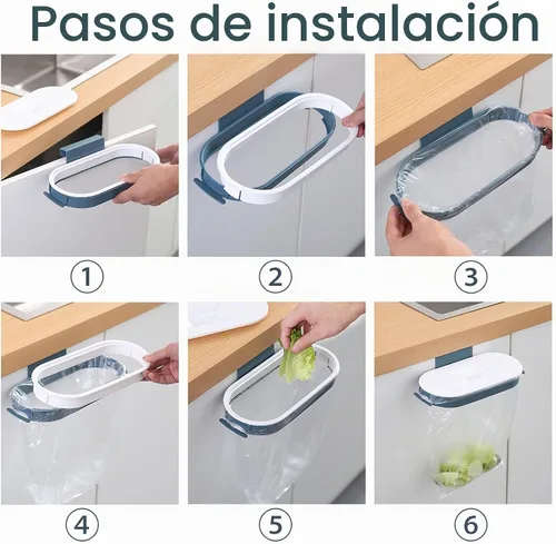 Vista 3 de Soporte para bolsa de basura de acero inoxidable