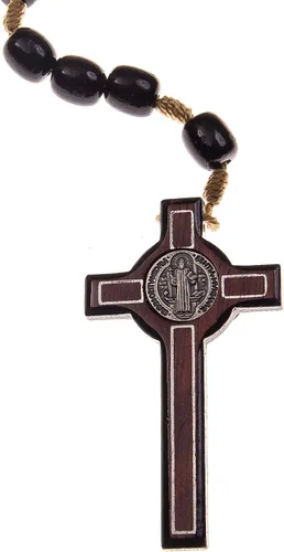 Vista 5 de Intercession Mens Large St Benedict Wood Rosary