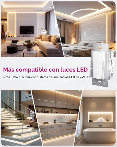 Vista 7 de EMITEVER Dimmer Light Switch & 24V 60W Dimmable LED Driver 2 in UL Listed