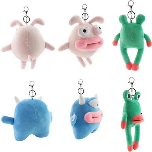 Vista 2 de Furvana Encantadora muñeca de peluche de peluche llavero llavero bolsa colgante, premios de carnaval para niños, regalos de San Valentín juguetes