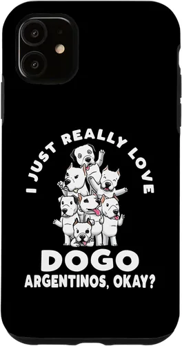 Vista 5 de iPhone 15 Funny Dogo Argentino Dog Case