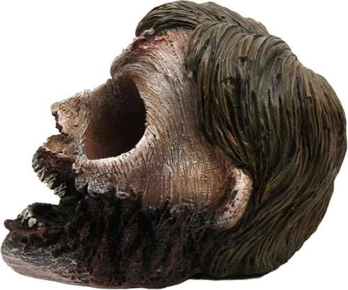 Vista 7 de Ebros Walking Undead Gory - Juego de figuras de cabeza de zombi sin ojos y salero y pimentero con pompones de cristal, estatua decorativa de miedo
