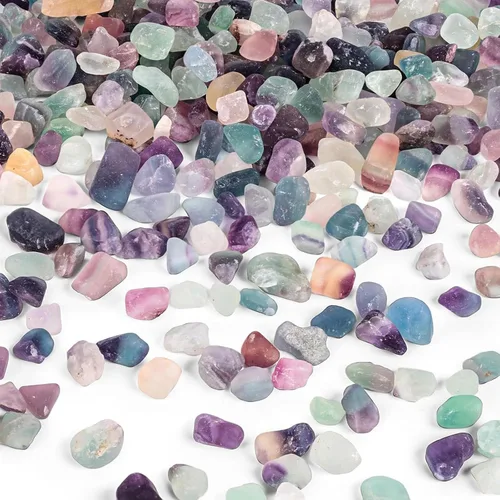 Vista 11 de JOHOUSE Cuarzo Cristales, Piedras de Cristal Trituradas, Rodadas y Pulidas, Piedras Irregulares para Suculentas, Plantas, Acuarios de Betta, Grava