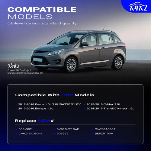 Vista 2 de X4XZ Tanque de expansión del radiador del depósito de refrigerante del motor delantero para Ford Focus 12-18 1.0L/2.0L/BATTERY EV, Escape 13-16