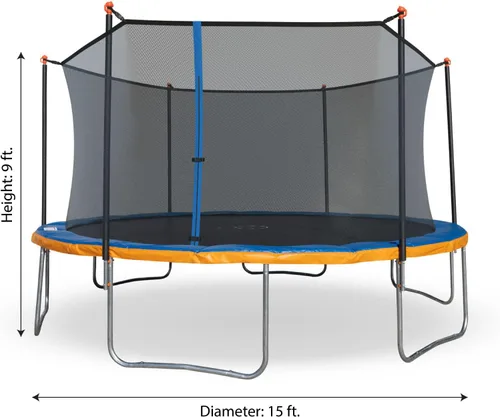Vista 15 de Sportspower Trampolín para exteriores con red de seguridad, 15 pies