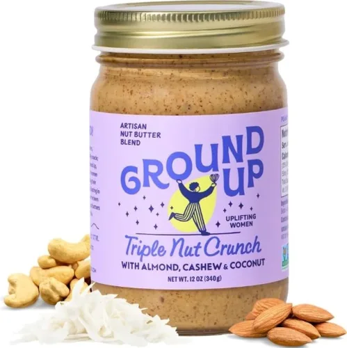 Vista 10 de GROUND UP PDX Mantequilla de nuez Almendra Oregon Avellana, 12 OZ