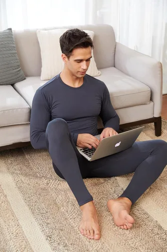 Vista 9 de CL convallaria Paquete de 2 calzoncillos térmicos para hombre, ropa interior larga suave y cálida, capa base para clima frío