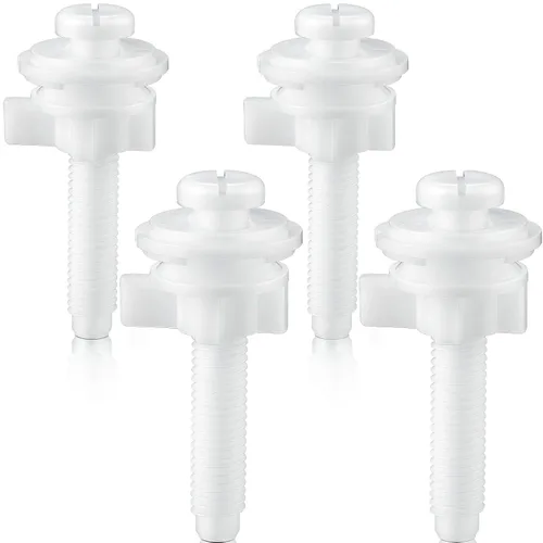 Vista 12 de Kit de repuesto de 32 piezas de tornillos para asiento de inodoro Jetec, pernos de plástico con tuercas de plástico y arandelas, kit de piezas