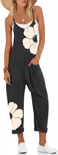 Vista 24 de Ekouaer Overol sin mangas para mujer, overol casual de verano 2-Verde Armada (ArmyGreen)