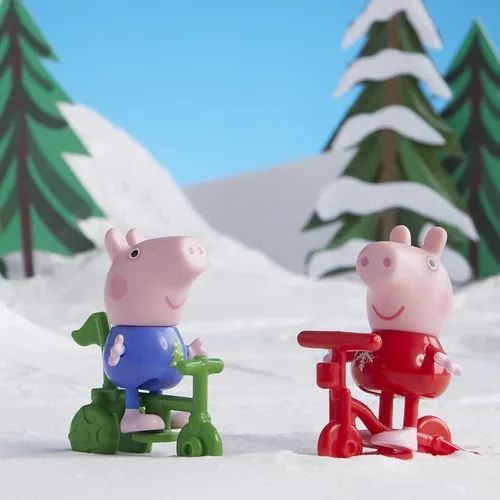 Vista 8 de Peppa Pig Peppa's - Calendario de Adviento para niños, contiene 24 juguetes sorpresa, 4 figuras familiares de Peppa Pig navideños; a partir de 3 años