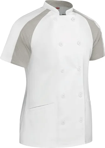 Vista 4 de Red Kap Abrigo de chef raglán Airflow para mujer con Oilblok