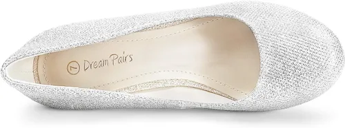 Vista 4 de DREAM PAIRS Luvly - Zapatos de tacón bajo para fiesta de boda para mujer