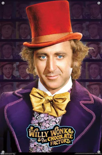Vista 4 de Trends International Willy Wonka And The Chocolate Factory - Póster de pared de Willy Wonka, 14.72 x 22.37 pulgadas, paquete de póster premium