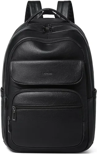 Vista 9 de Leresas Mochila de 37L para mujeres y hombres, bolsa de profesor, mochila de viaje de trabajo, mochila de cuero vegano para computadora portátil