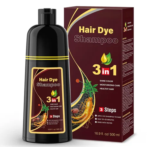 Vista 8 de BOJICA Champú 3 en 1 de tinte de cabello negro para cabello canoso Cobertura instantánea completa de canas, duración de 3 a 4 semanas, incluye