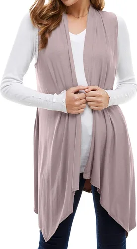 Vista 7 de Azules Sleeveless Cardigan for Women, Soft Lightweight Duster Open Front Sleeveless Long Cardigan Vest