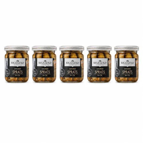 Vista 9 de Riga Gold Espadines ahumados en aceite de canola, capturados