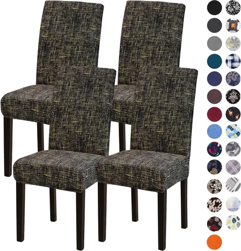Vista 80 de Sufdari Juego de 2 fundas para sillas de comedor, fundas para sillas de cocina, fundas para sillas Parsons, protectores de sillas de elastano